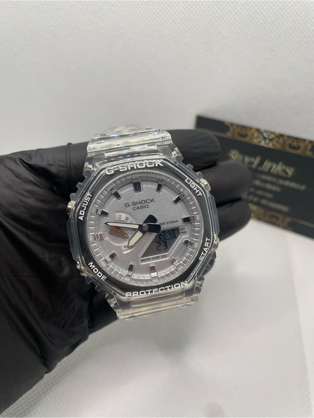 G-Shock Clear Resin Analog-Digital Watch - Silver & Transparent